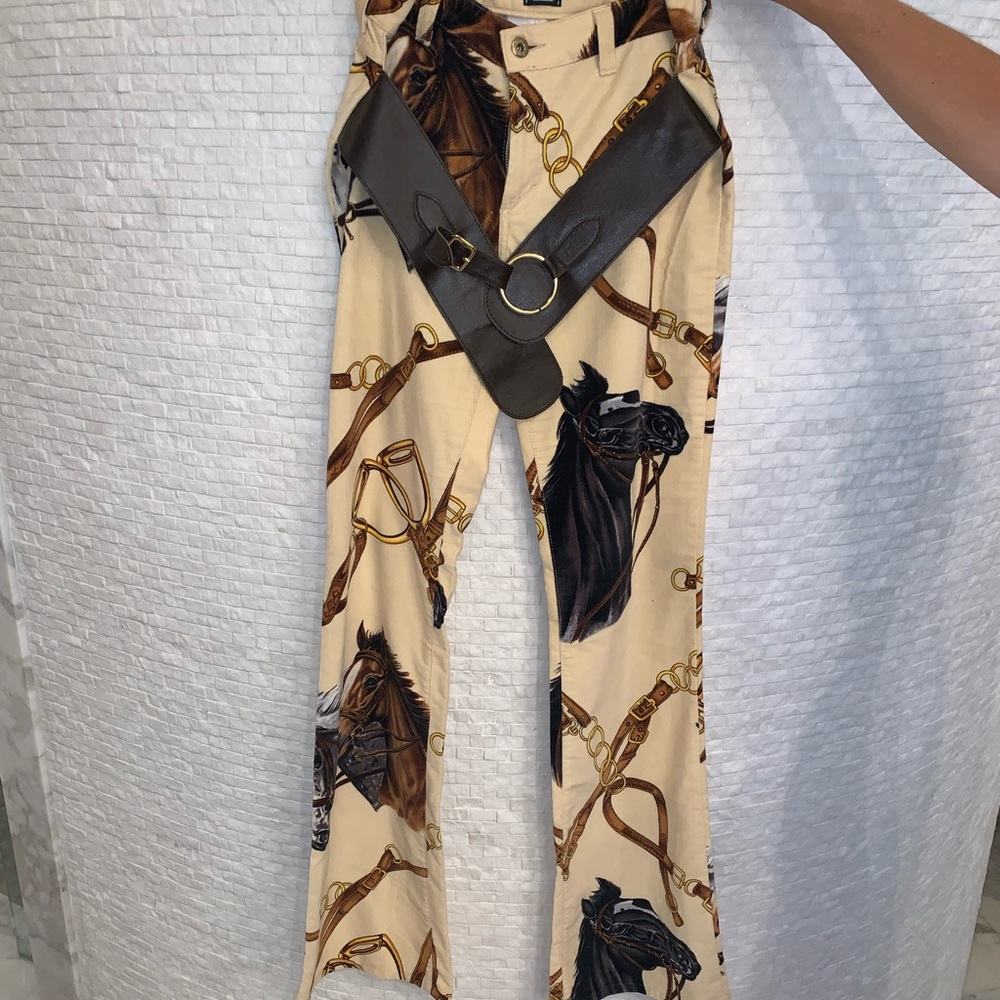 Dolce & Gabbana Horse Printed Pants